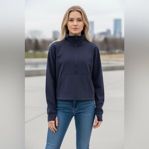 Women's navy blue Half-Zip Jacket